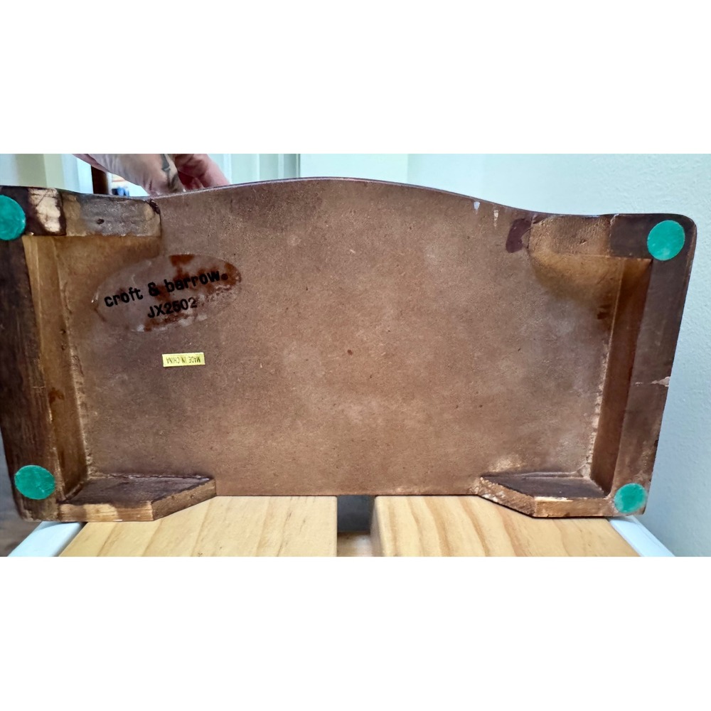 Vintage Wood Jewelry Box Romantic Whimsigoth Armoire Tabletop Organizer - Picture 14 of 14